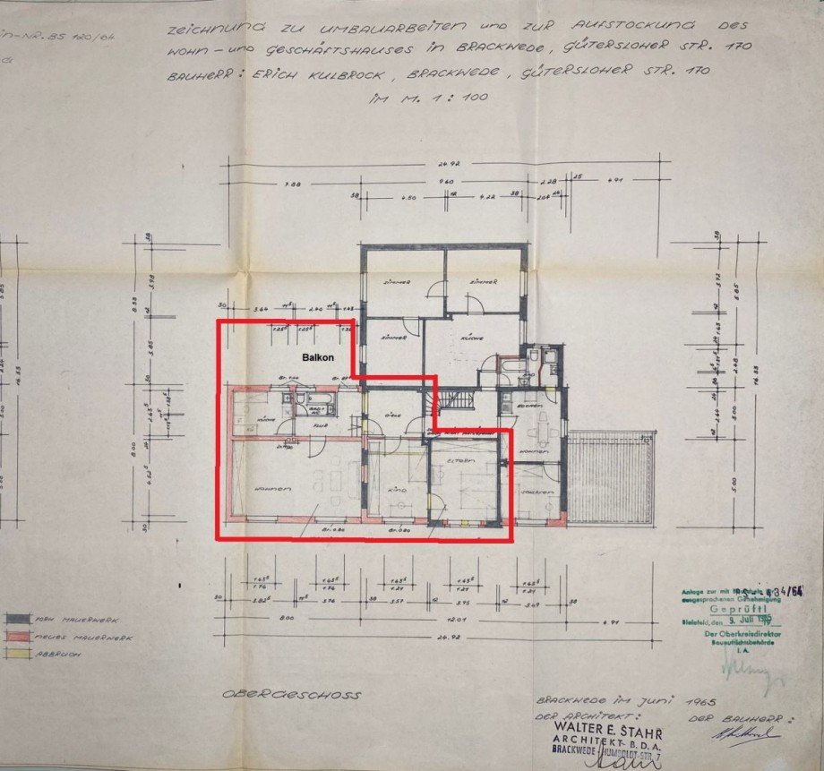 Grundriss Etagenwohnung Bielefeld