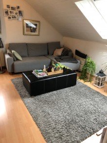 Wohnzimmer Gem�tliche 2-Zimmer Dachgeschosswohnung in Bielefeld-Ummeln!